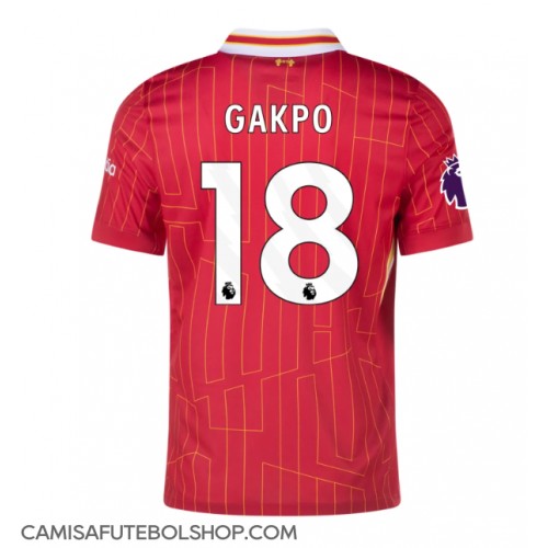 Camisa de time de futebol Liverpool Cody Gakpo #18 Replicas 1º Equipamento 2024-25 Manga Curta